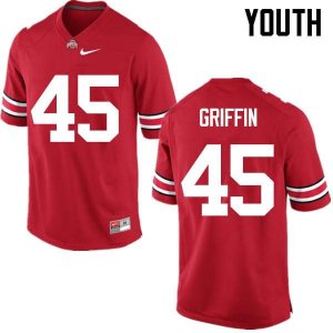 NCAA Ohio State Buckeyes Youth #45 Archie Griffin Red Nike Football College Jersey WUY1045KN